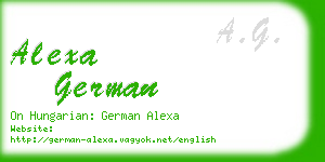 alexa german business card